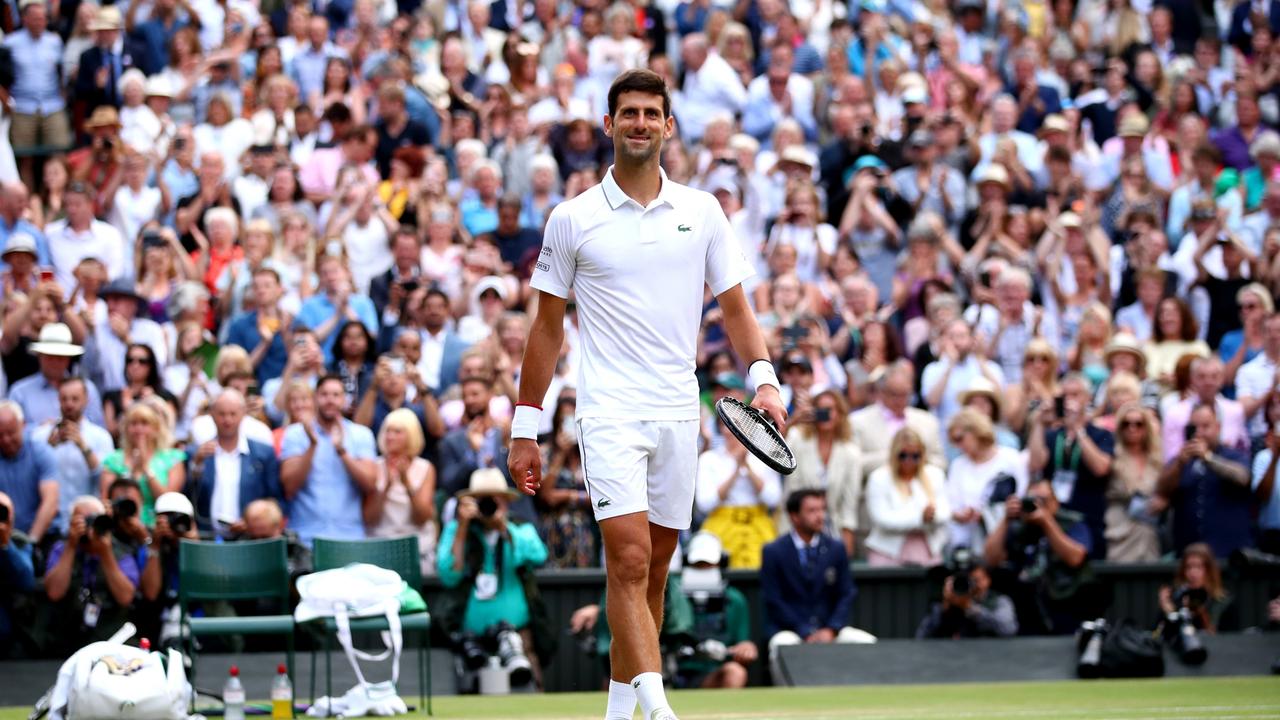 Djokovic has been booed on the biggest stage at Wimbledon. (Photo by Clive Brunskill/Getty Images)