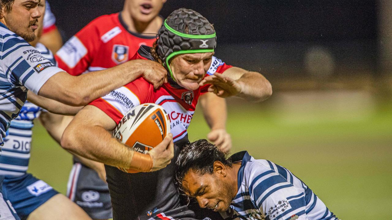 Brock Priestley of the Litchfield Bears against the Darwin Brothers in the 2023 NRL NT prelim final. Picture: Pema Tamang Pakhrin