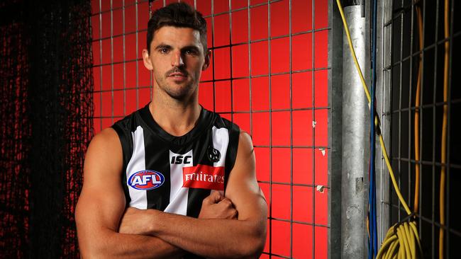 Collingwood captain Scott Pendlebury is in quarantine awaiting the result of a test for coronavirus. Picture: Mark Stewart