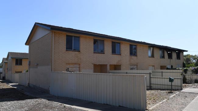 Derelict Housing Trust units at Seacombe Gardens. Picture: Tricia Watkinson