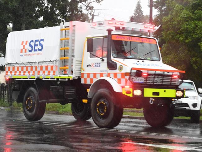 SES rescue patrolling Lismore basin Wednesday morning 30 March 2022.