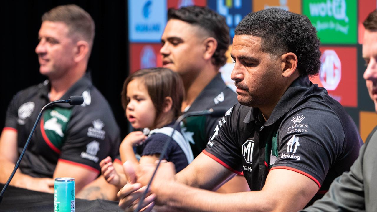 Souths announce the re-signing of Latrell Mitchell and Cody Walker. Picture: Julian Andrews