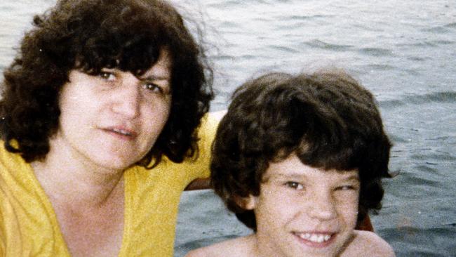 Thornbury bookshop murder victim Maria James and her son Adam.