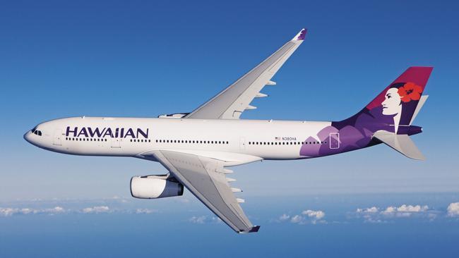 A Hawaiian Airlines Airbus A330 - the aircraft that flies on Sydney and Brisbane routes