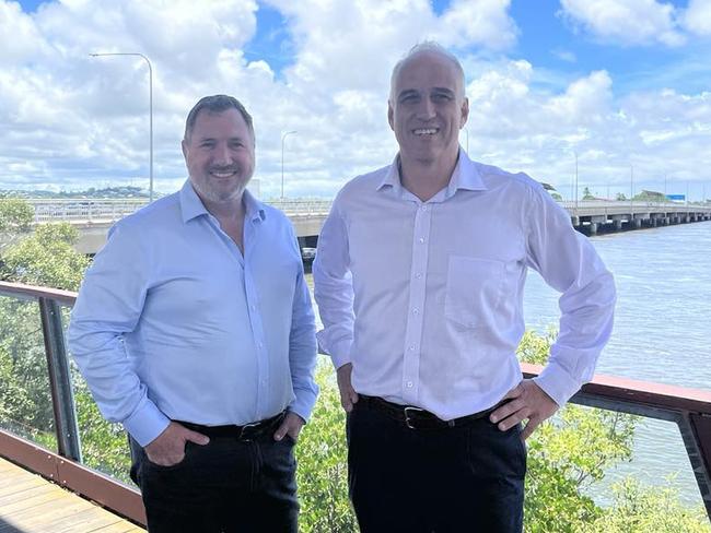 MP Nigel Dalton and Tourism Minister Andrew Powell speak on 'Destination 2045', Bluewater QUays, Mackay, February 12, 2025