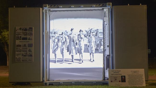 A commemorative pop up cinema at Bicentennial Park. Photo: Shane Eecen