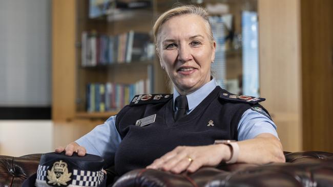 Police Commissioner Katarina Carroll, in her office at Police headquarters. Picture: Matthew Poon