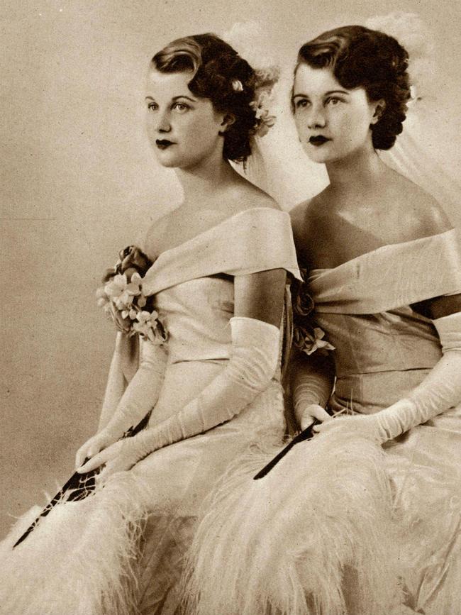 English identical twins Celia (left) and Mamaine Paget, photographed in 1935.