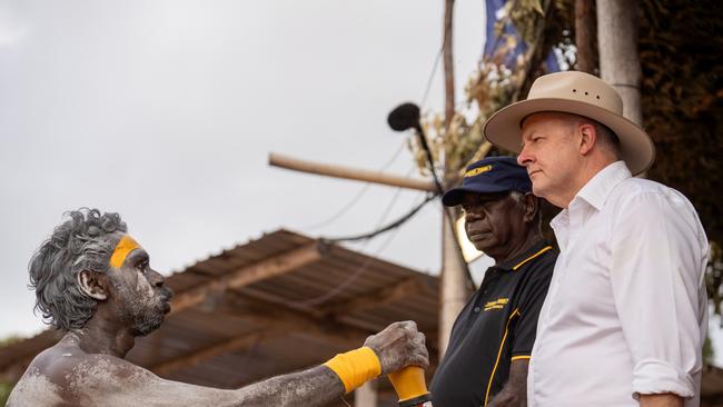 Prime Minister Anthony Albanese attended The Garma Festival of Traditional Cultures this week. Picture: Yothu Yindi Foundation/Nina Franova via NewsWire