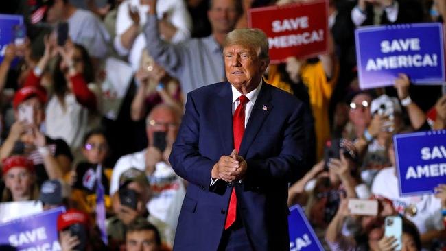 The Democrats are counting on former US President Donald Trump being toxic among middle-of-the-road Americans, even though he is not on the ballot for the midterm elections. Picture: Jeff Kowalsky/AFP