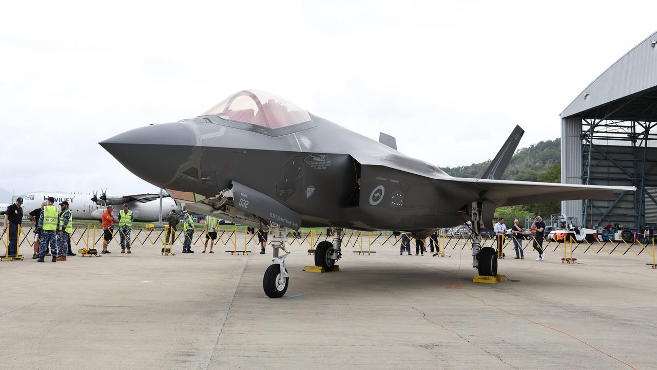 A Lockheed Martin F-35 Lightining strike fighter jet of The Royal Australian Air Force. Picture: Brendan Radke