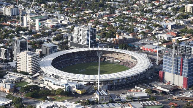 An aerial view of the Gabba.