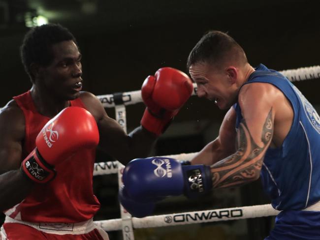 SA boxer Fred Zziwa in action at the 2021 National Championships. Picture: Supplied, Craig Clifford Sportspics