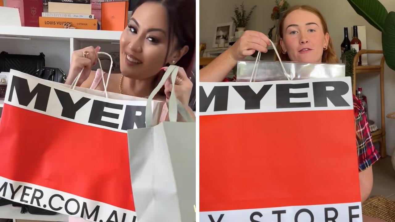 Save on coveted appliances, tech and more this weekend at Myer. Picture: TikTok/@clairbanayad, @jordicollins0