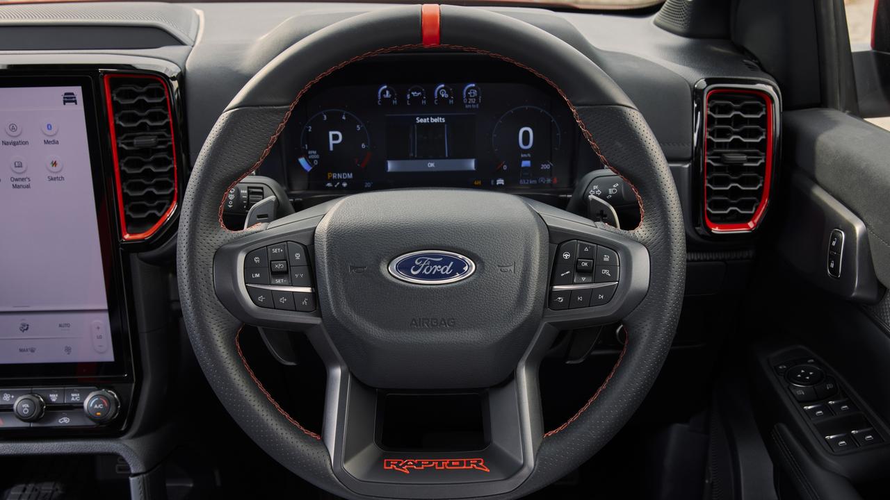 Inside Ford’s Ranger Raptor. Photo: Supplied