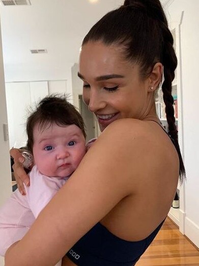 Kayla Itsines with her daughter Arna. Picture: Instagram