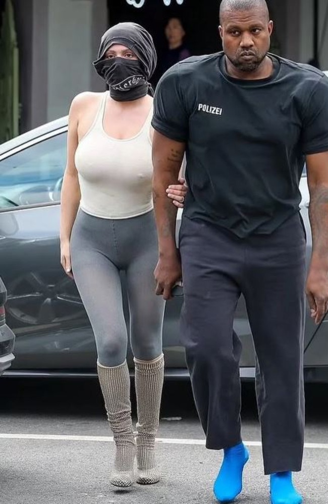 Bianca Censori and Kanye West. Instagram @memezar