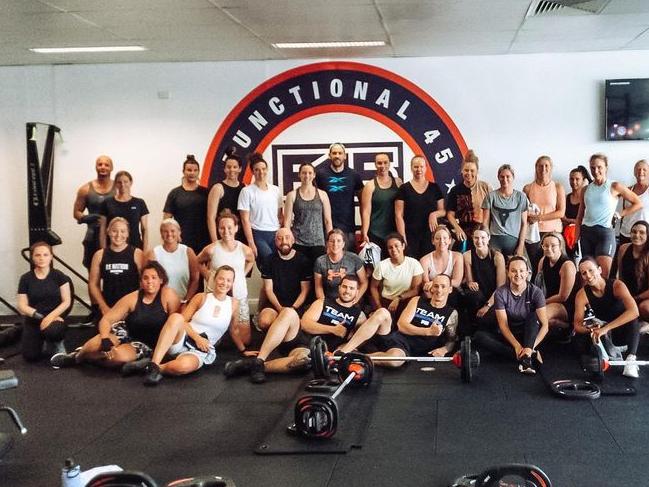 Members of F45 Glenelg, which is set to close its doors for good on Saturday.