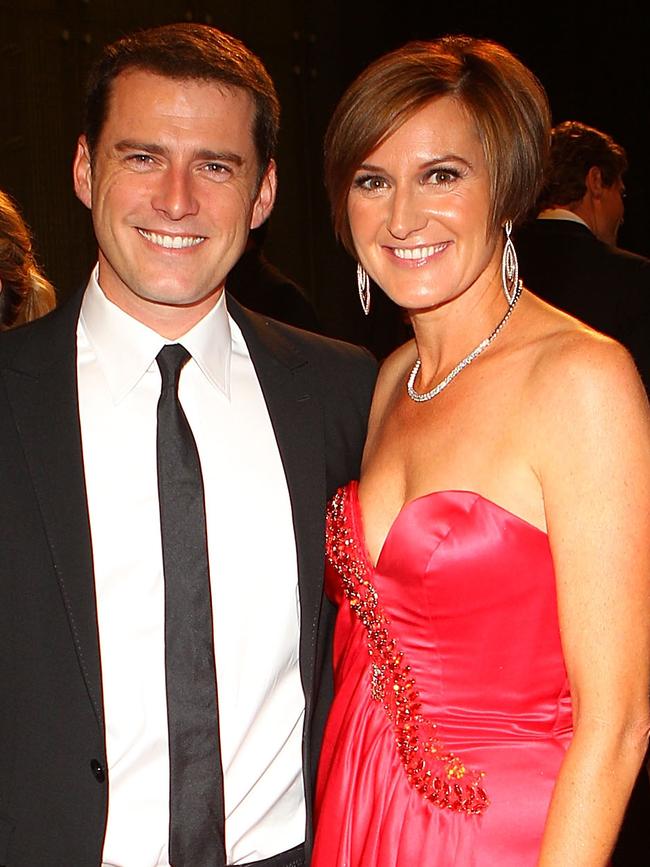 Karl Stefanovic with his then wife Cassandra Thorburn. Picture: Getty Images