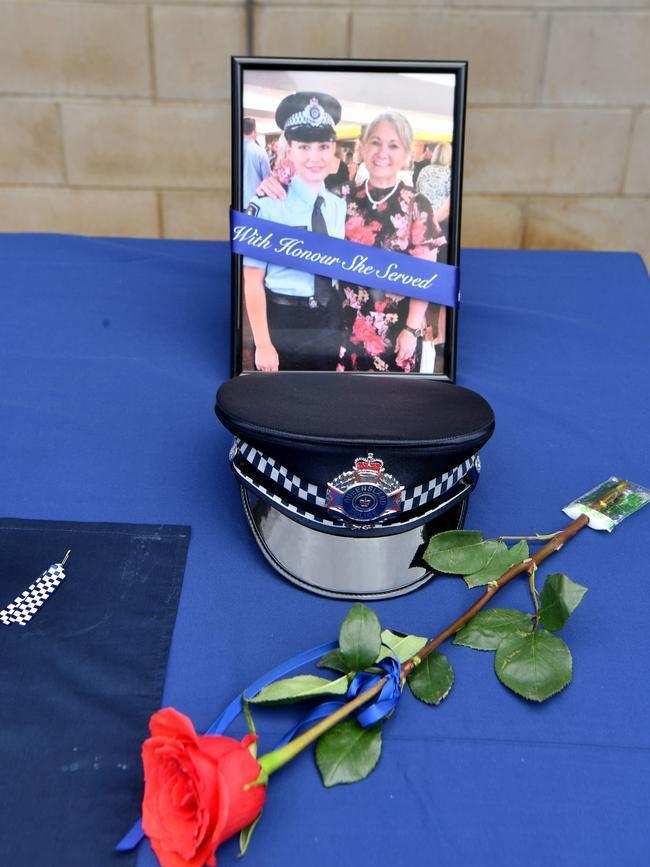 Memorial police service for Constable Matthew Arnold and Constable Rachel McCrow at Townsville Police Station. Picture: Evan Morgan