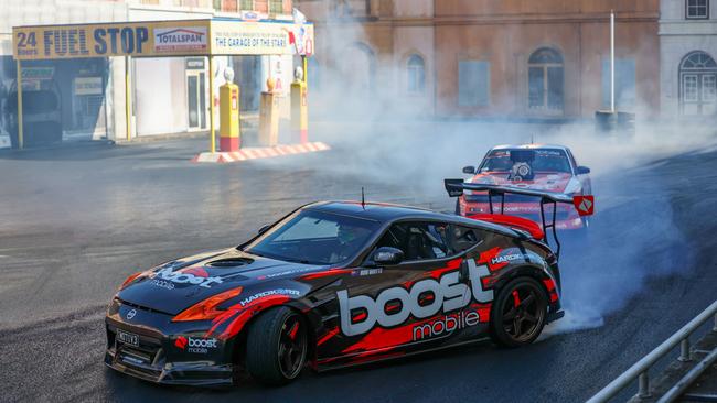 The cars that will compete at the new Boost Mobile Pro Drift event at the 2024 Gold Coast 500. Picture: Kass Brumley/EDGE Photographics.