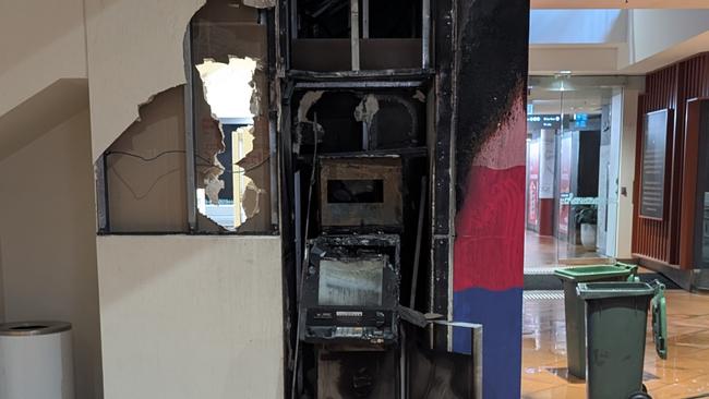 A burnt-out ATM in Southgate. Picture: Supplied