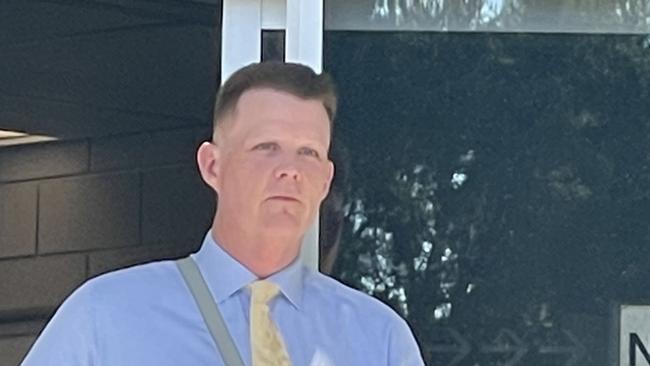 Isaac Steven Mason leaving Gosford Local Court where he is facing charges of possessing and distributing child abuse material. Picture: NewsLocal