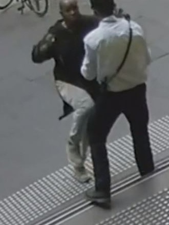 Shire Ali during the Bourke St rampage. Picture: Nine News