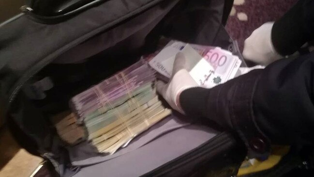 Cash seized in Serbia.