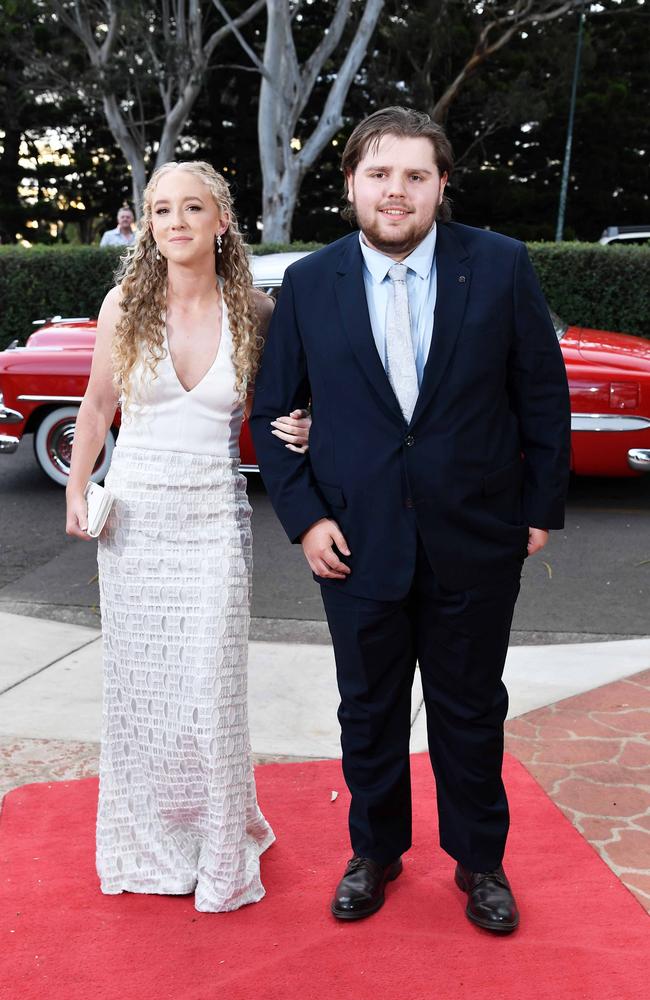 Caitlin Lutvey and Jackson Jones at Centenary Heights State High School formal. Picture; Patrick Woods.