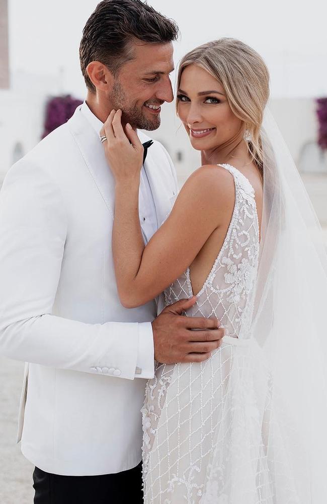 Anna Heinrich and Tim Robards at their 2018 wedding.