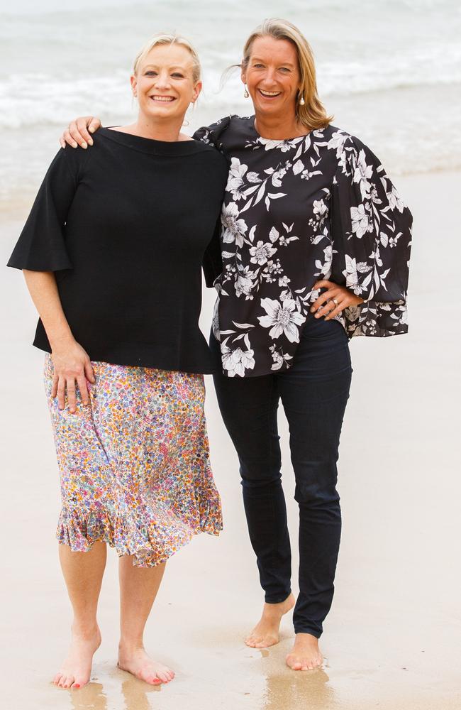 Former pro surfer Layne Beachley, pictured with CEO of Ella Bache Pippa Hallas, will be featured in a book about successful women. Picture: Tim Pascoe