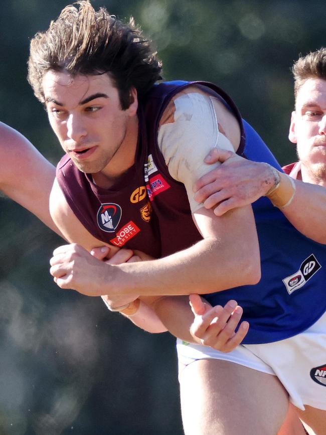 Adam Carafa in action for Banyule. Picture: George Salpigtidis