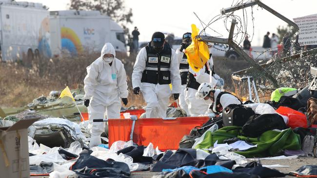 Emergency responders at the crash site. Picture: Getty Images