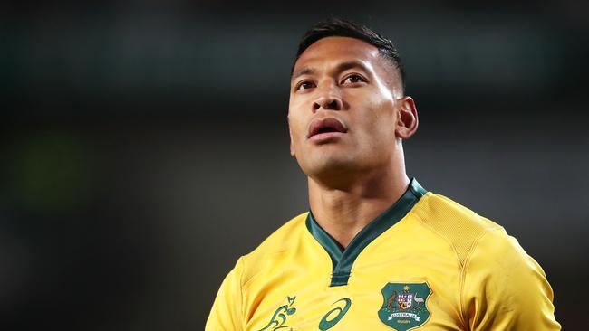 Israel Folau has been sacked by Rugby Australia over the post. Picture: Matt King/Getty