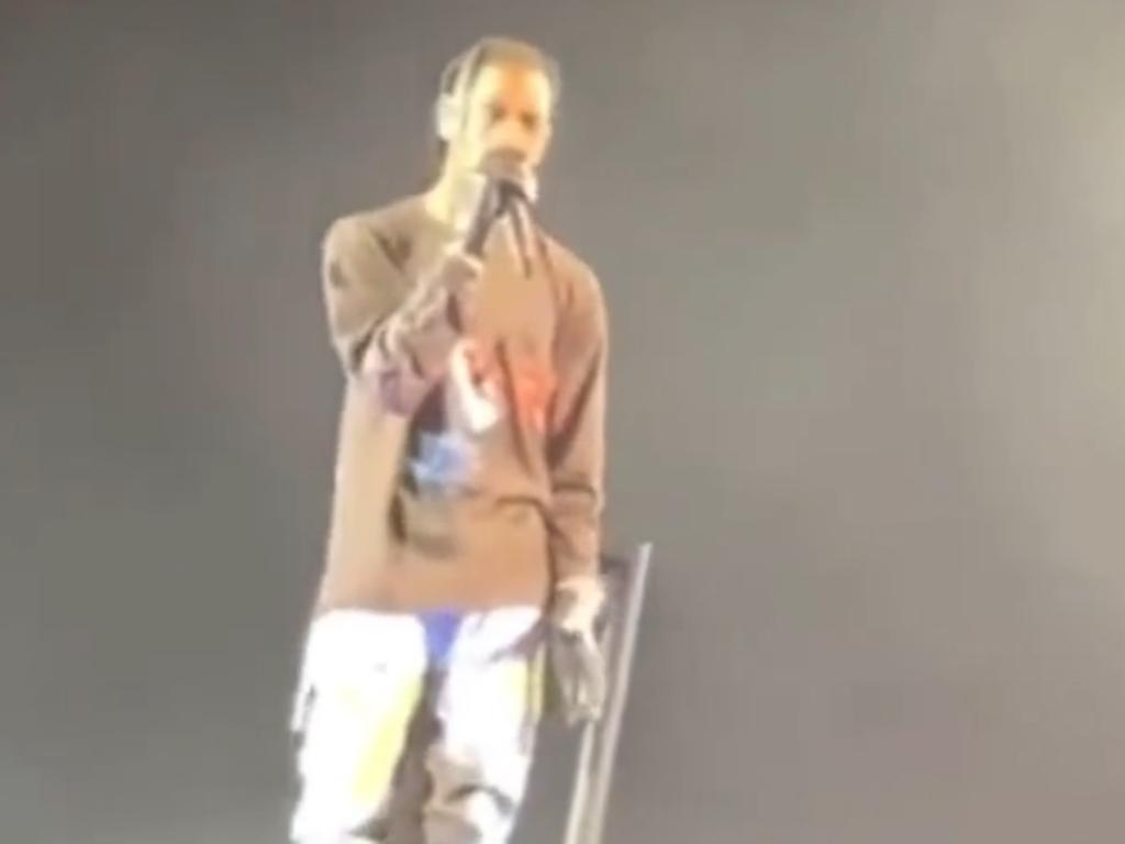 Concertgoers at Travis Scott's Astroworld music festival tried to stop the show as the crowd crush began in Houston, Texas. Picture: Twitter