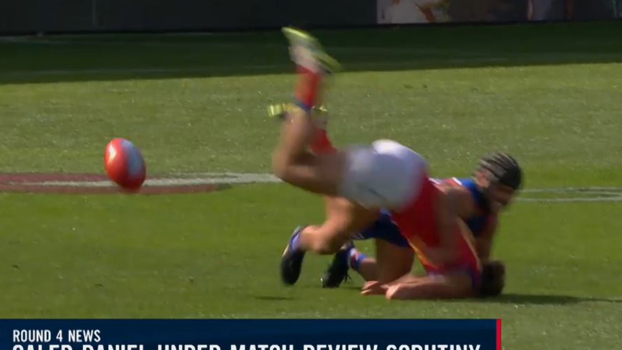 Caleb Daniel's tackle on Tom Berry may see him suspended.