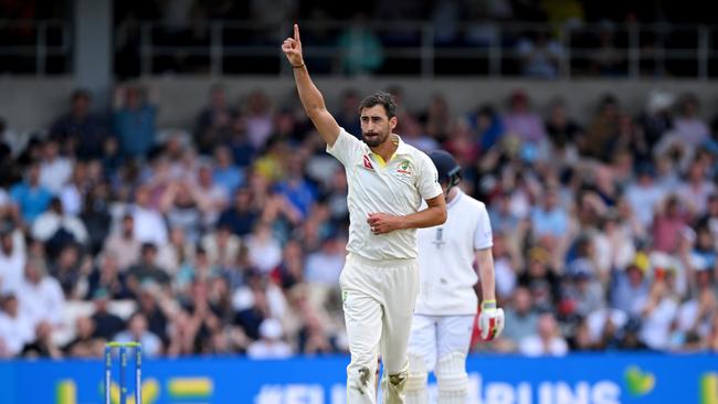 Mitchell Starc was superb for Australia as they fought back on the fourth day. Picture: Getty