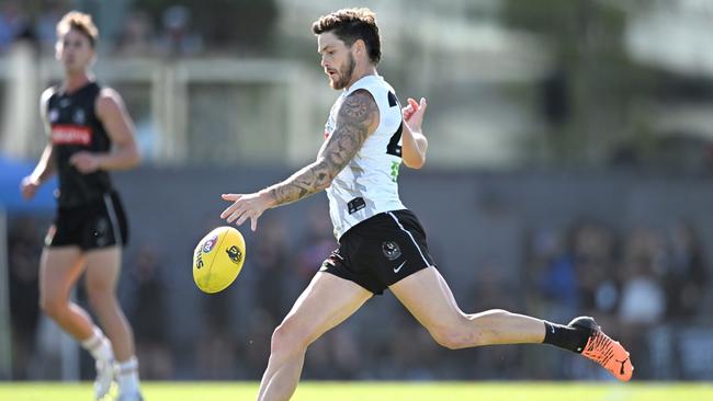 Jack Crisp played all over the field for Collingwood in Round 1. Picture: Morgan Hancock/Getty Images