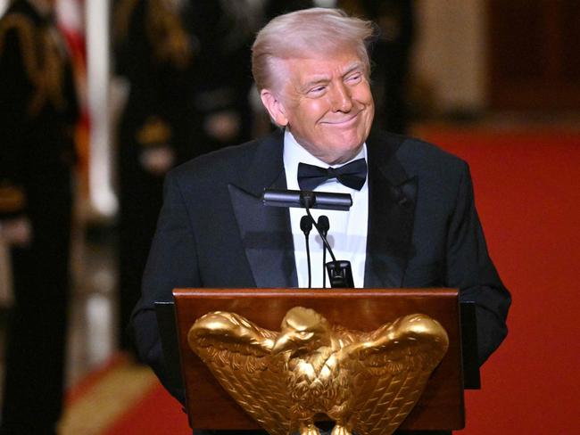 US President Donald Trump addresses the National Governors Association Evening Dinner and Reception at the White House in Washington, DC, on February 22. Picture Roberto Schmidt/AFP