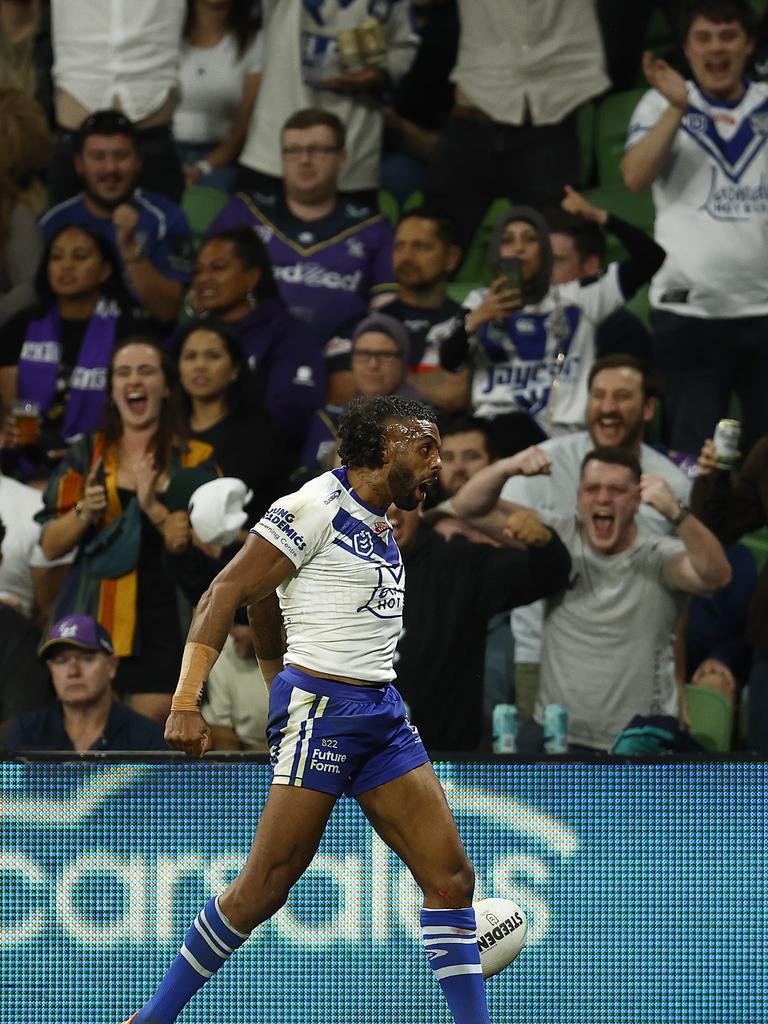 Josh Addo-Carr starred in front of his former home crowd. Photo by Daniel Pockett/Getty Images