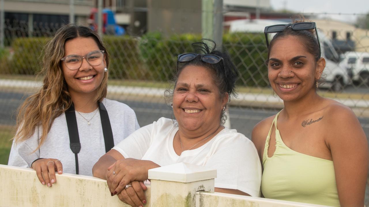 Jelisah Tull, Stella Cora and Zeckeisha Oakley at the Kanaka Proud Cup. Saturday 4 November 2023 Picture: Michaela Harlow