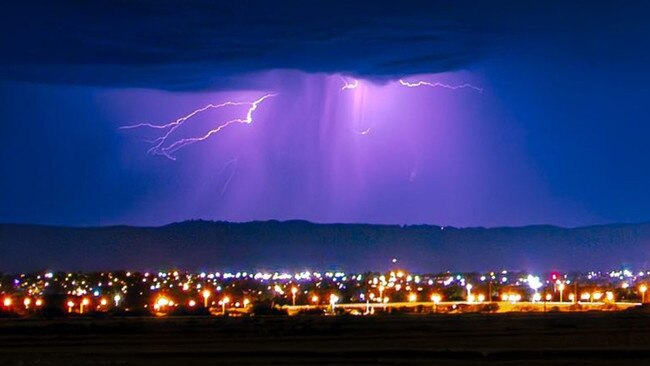 A storm rolls in over SA. Picture: Adelaide Advertiser.