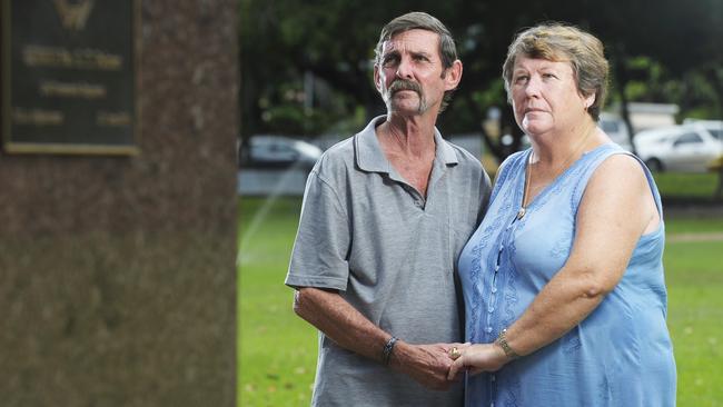 Ray and Pam Palmer, parents of Scott Palmer, an Australian commando killed in Afghanistan in 2010 will have a memorial plaque on the cenotaph dedicated before the dawn service for ANZAC day.