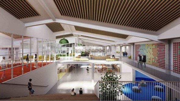 An artist’s impression of the interior of the new senior campus for St Luke's Grammar School at 800 Pittwater Rd, Dee Why. Picture: Supplied