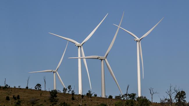 Coopers Gap wind farm, northwest of Brisbane. Picture: Dominic Elsome