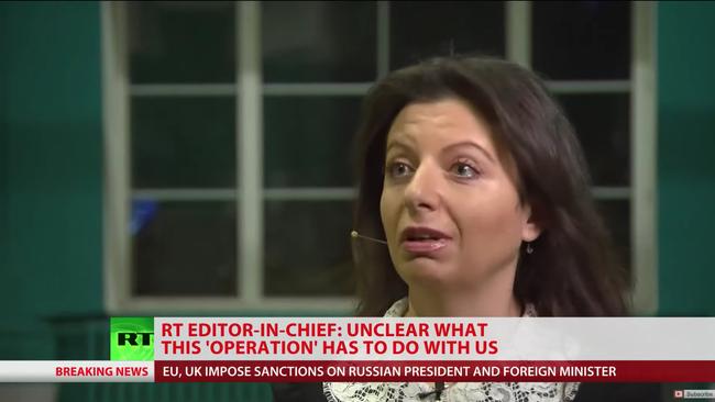 Russia Today editor-in-chief Margarita Simonyan says Putin has been left with no choice but to start World War III. Picture: YouTube.