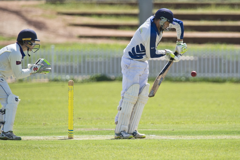 Alex Taylor bats for University against Northern Brothers Diggers in round eight A grade Toowoomba Cricket at Rockville Oval, Saturday, March 7, 2020. Picture: Kevin Farmer