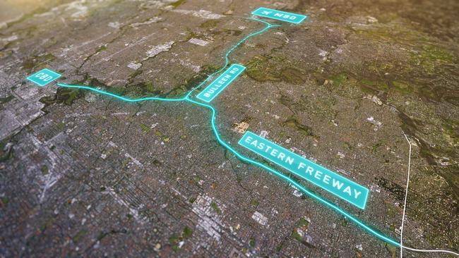 North East Link map