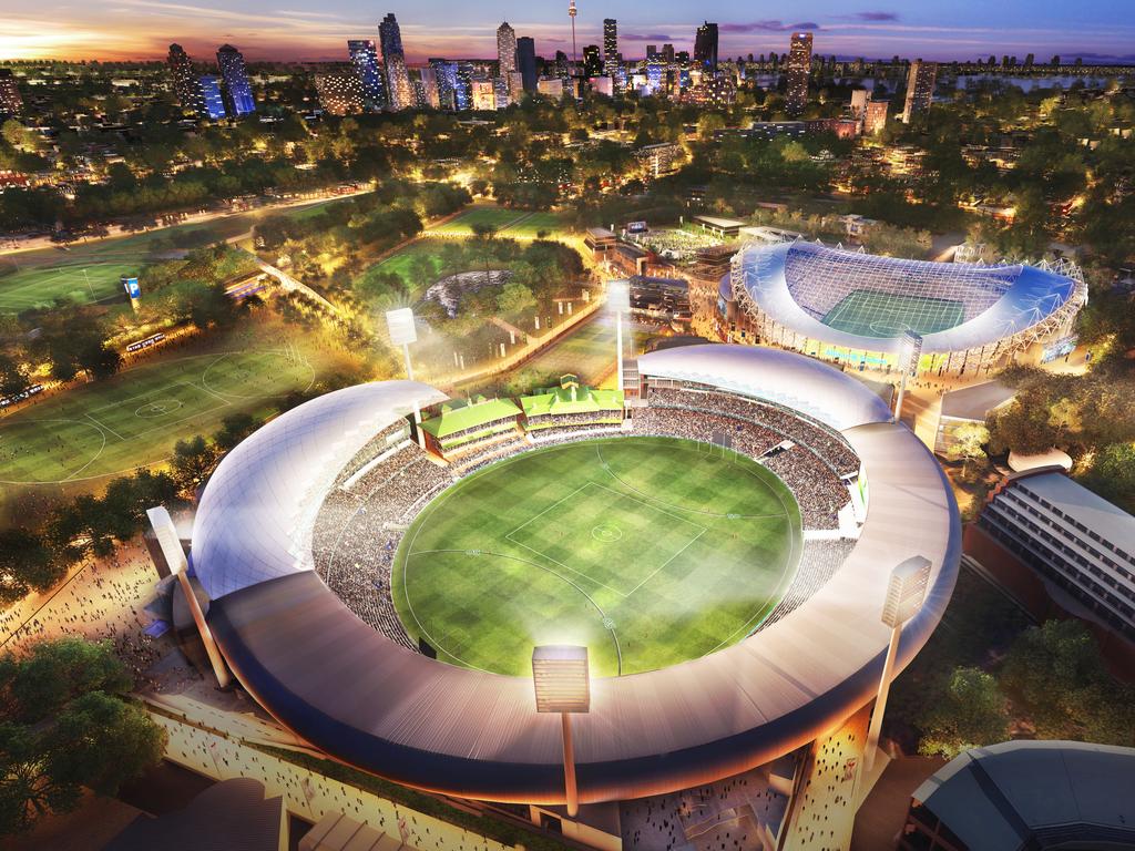 An artist's impression of the proposed $250 million plan for Allianz Stadium.